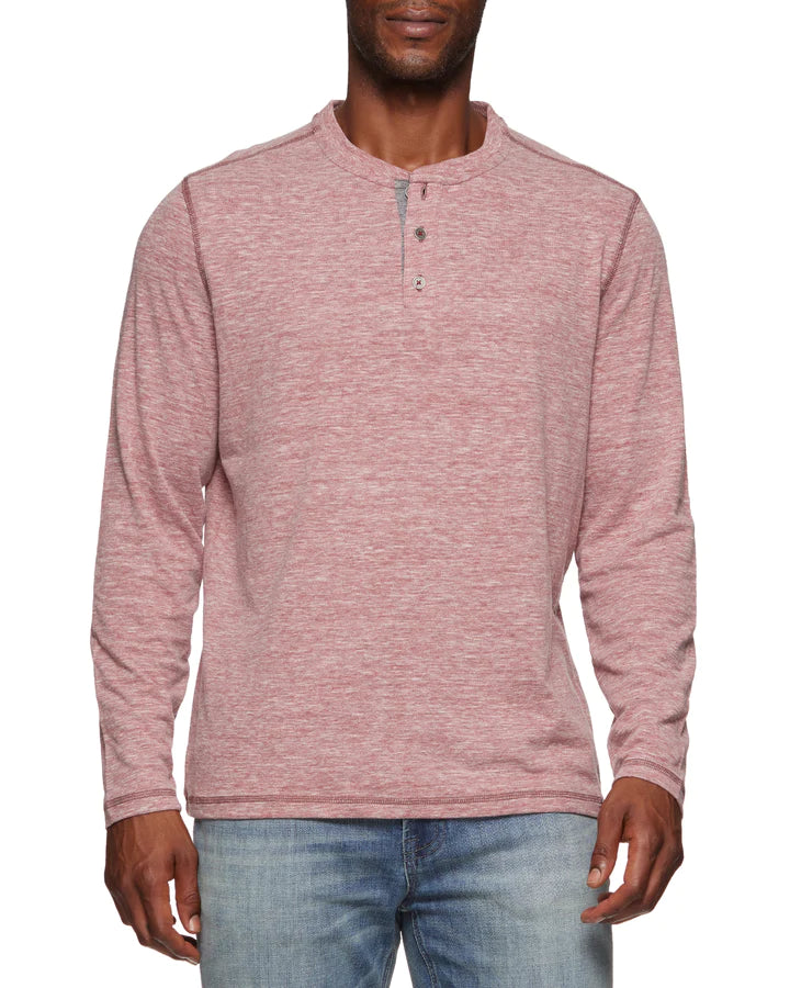 Flags & Anthem - Eastpoint Blocked Siro Slub Henley Shirt main image 1
