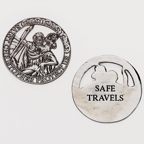Roman Inc St. Christopher Travel Token "Safe Travels" 