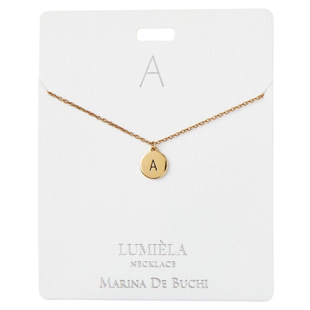 Lumiela Monogram Necklaces Letter A