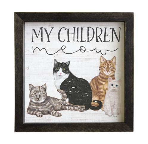 Sincere Surroundings Rustic Frames My Children Meow RF1116