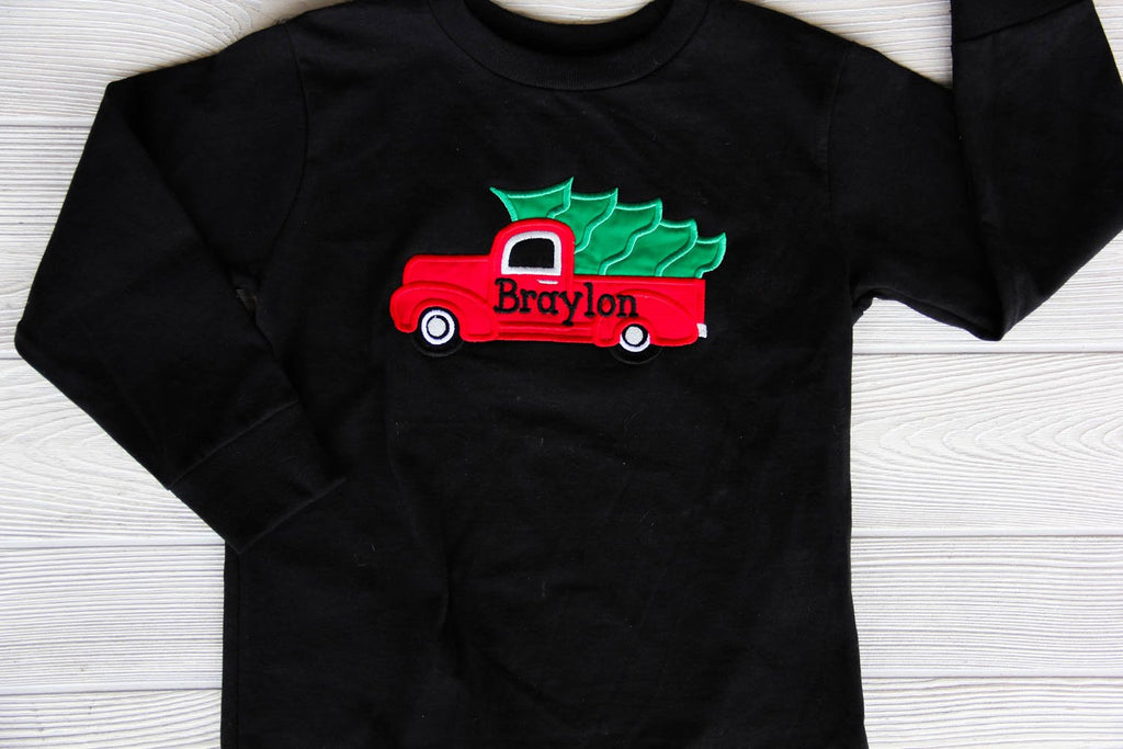 Boy's Christmas Truck Tee Darling Custom Designs