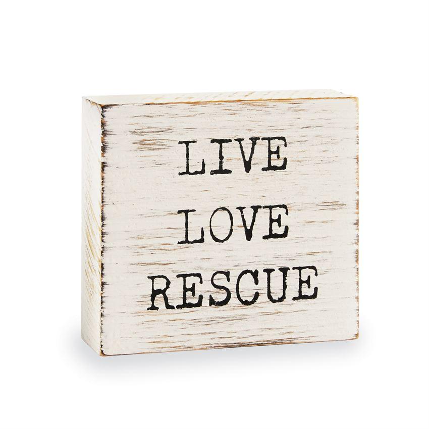 Mud Pie Live Love Rescue Plaque 40220023L