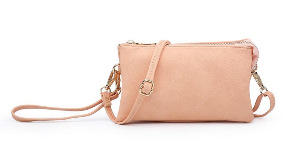 Jen & Co Riley Compartment Wristlet /Crossbody Baby Coral MO13-BCOR
