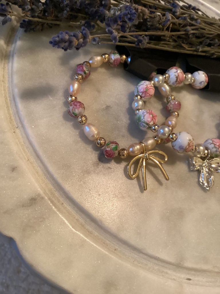 Grateful Soul Jewelry Small Pink, pearl ,sand Gold