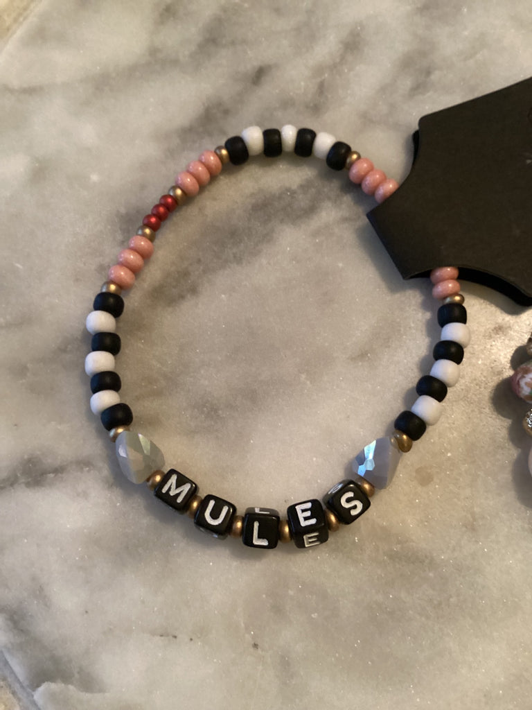 Grateful Soul Jewelry Mules maroon & pink black white