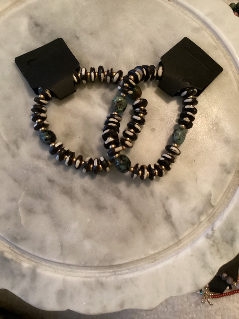 Grateful Soul Jewelry One size Black & white bone