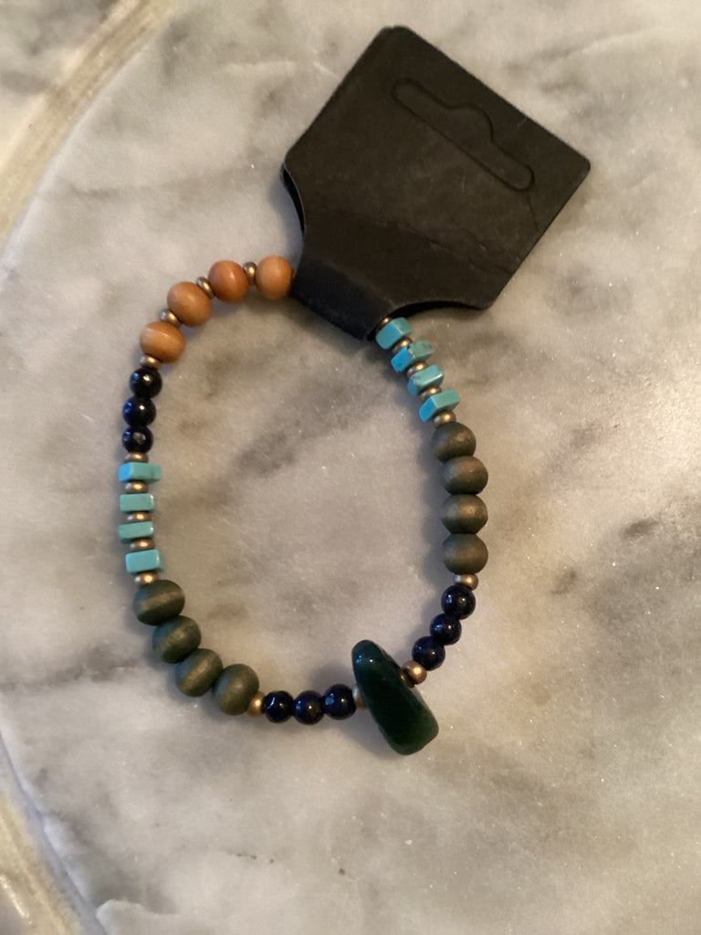 Grateful Soul bracelet (green, blue, black, brown, beige, gold)