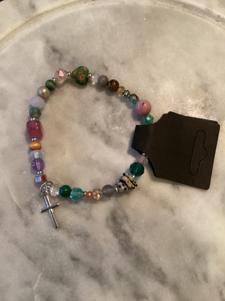 Grateful Soul Jewelry One size Gemstone mix w cross