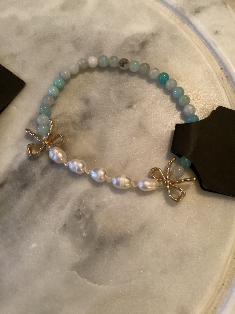 Grateful Soul bracelet White, Gold, Light Blue
