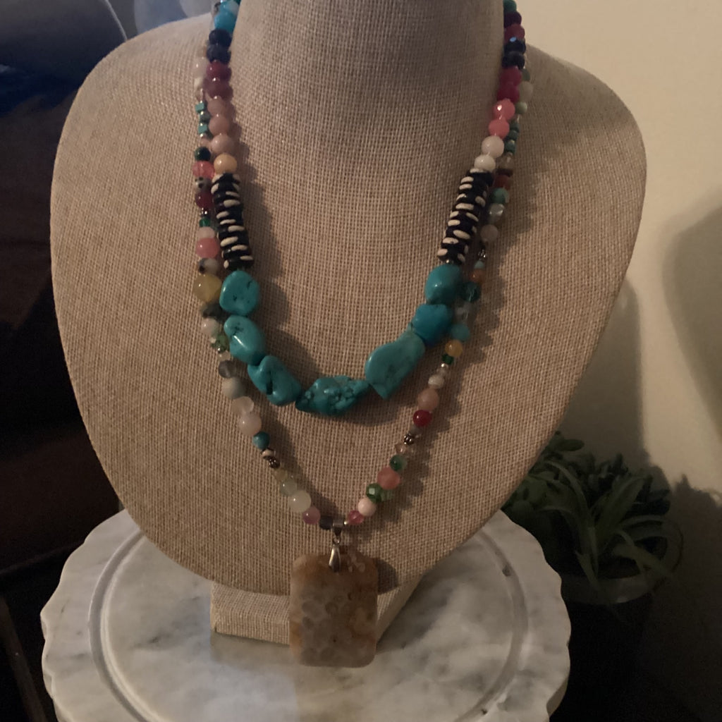 Grateful Soul Jewelry One size Turquoise, rainbow beads