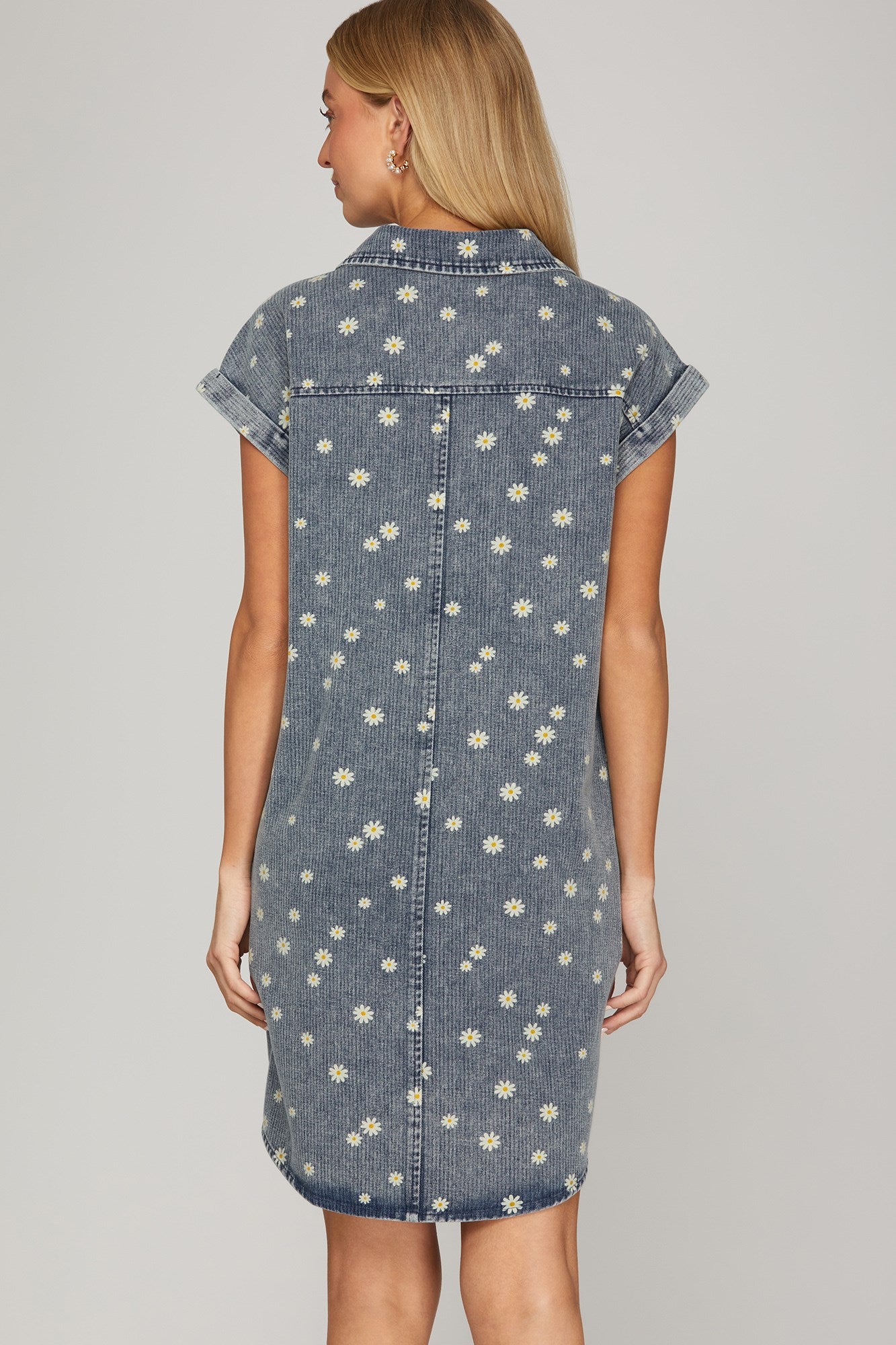 floral dress with denim shirt Embroidered Denim Dress,blue,denim,dress,cotton Dress, Red, Flowers