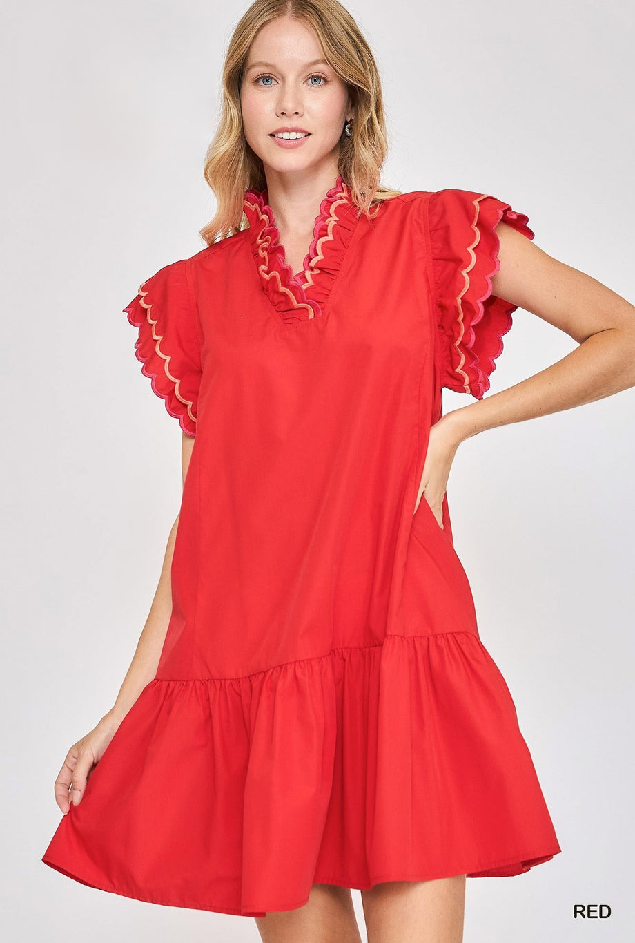 umgee fall dresses Umgee Striped Mini Dress large main image 1