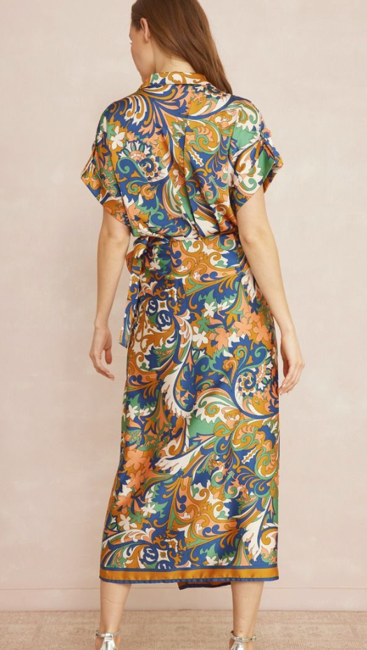 Entro Long Wrap Dress