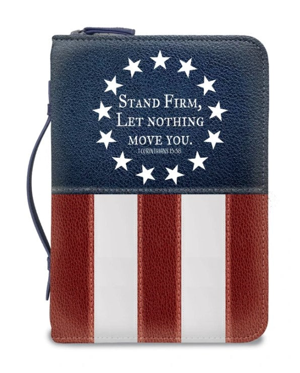 Divine Divinity: Bible Cover: US Flag Stand Firm 28365 Firm
