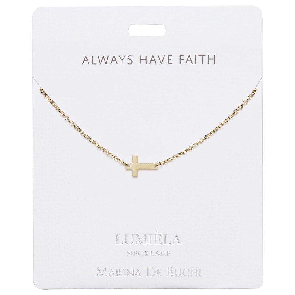 Mulberry Studios Lumiela Shape Necklace Always Have Faith Cross Shape