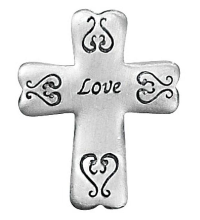 Blessings Pocket Cross Charm EL6570 Metal 1" H avg, 6 To Choose From: Love