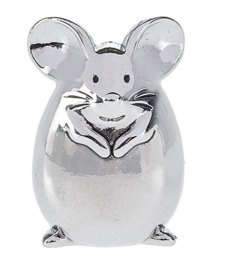 Cheerful LIttle Mouse Charm ER53762 Metal 5/8" W x 1" H
