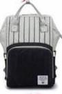 Water Resistant Diaper Bag Backpack Black Stripe