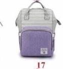 Water Resistant Diaper Bag Backpack lavender stripe 17