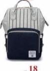 Water Resistant Diaper Bag Backpack Navy stripe 18