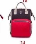 Water Resistant Diaper Bag Backpack Red Black 24