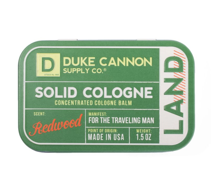 Duke Cannon Solid Cologne Land Redwood