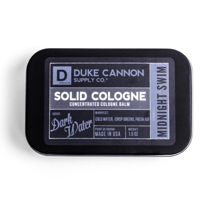 Duke Cannon Solid Cologne Midnight Swim Dark water