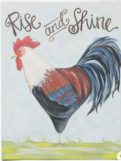 Glory Haus Rise and Shine Rooster Canvas 1080225