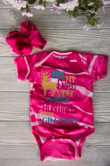 I'm going Hunting with Grandpa Onesie Darling Custom Designs