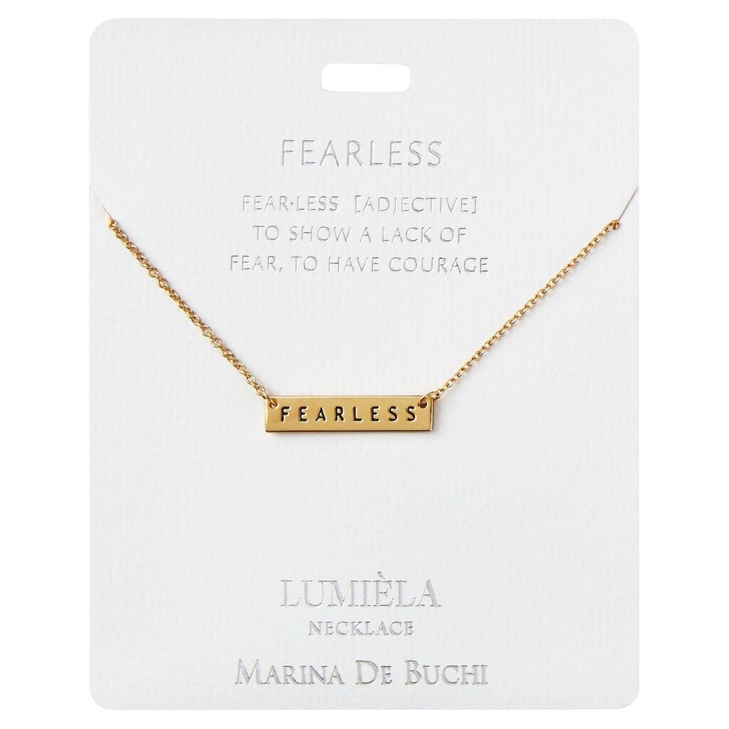 Lumiela Sentiment Necklace Fearless To Show A Lack of Fear, To Have Courage