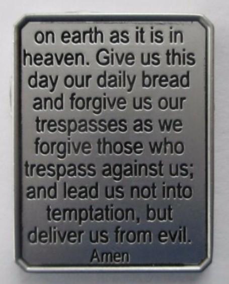 Holy Trinity Prayer Token Charm ER45465, Metal Apprx 1", Double Sided