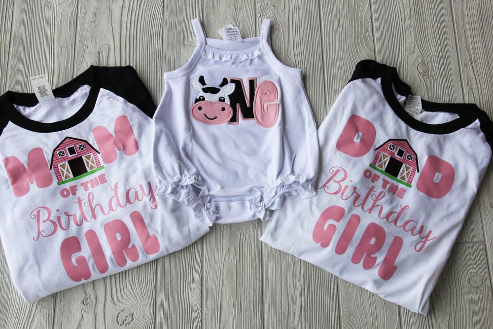 Girl's First Birthday Farm Theme Set  Darling Custom Designs