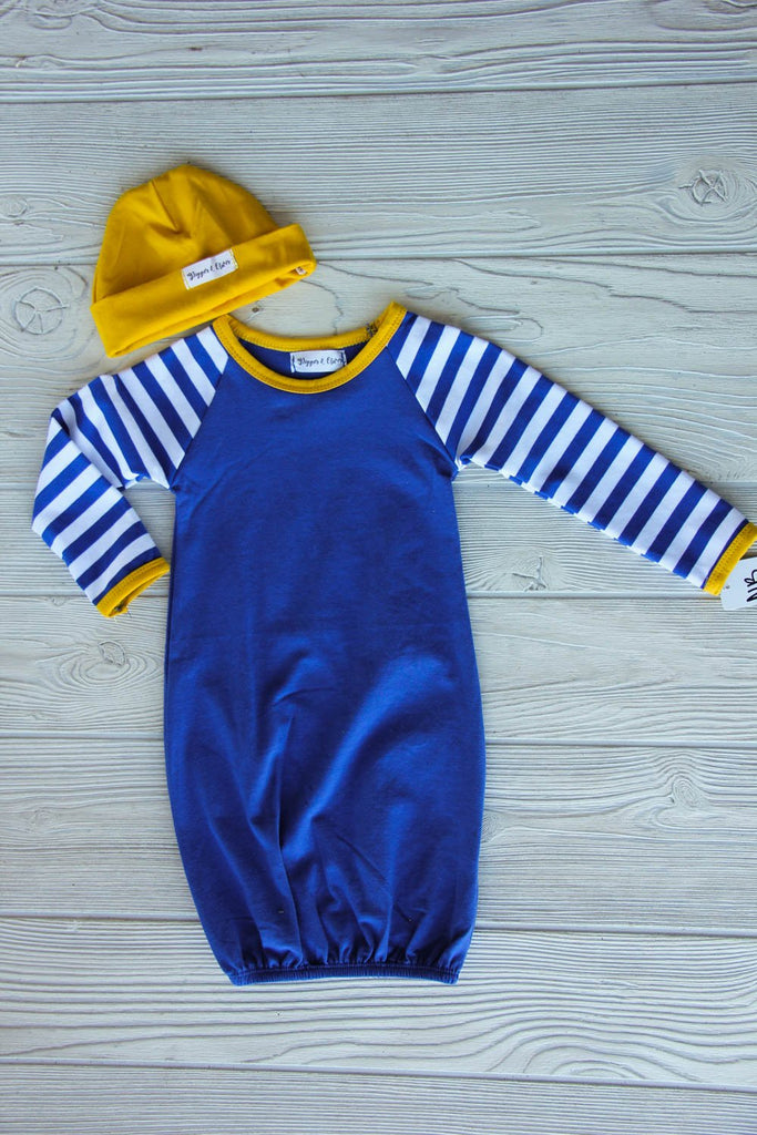 Pepper & Oliver  Baby Boy Infant Raglan Gown Set
