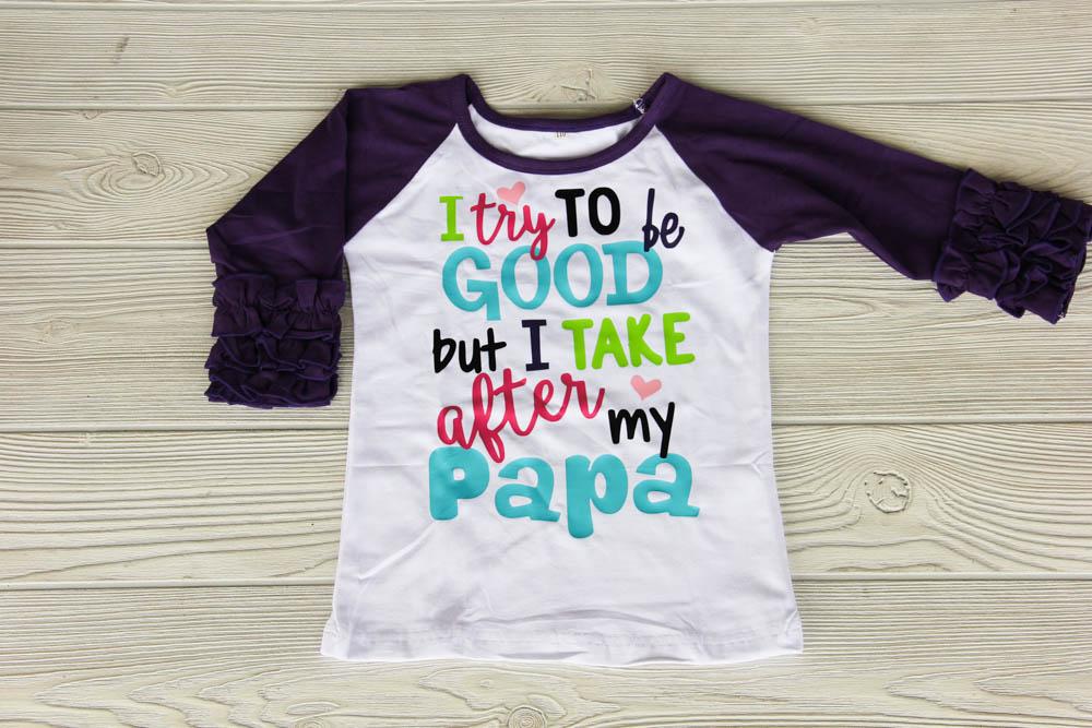 Papa's Little Girl Shirt Darling Custom Designs
