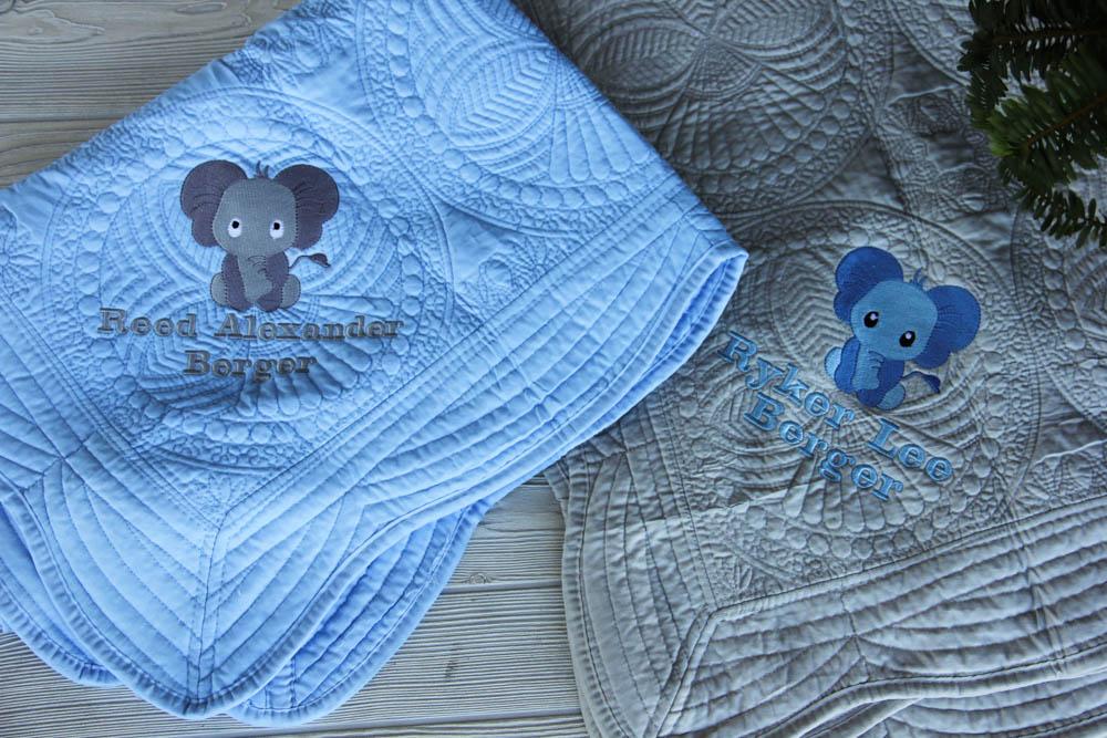 Baby Boy Elephant Quilt Darling Custom Designs