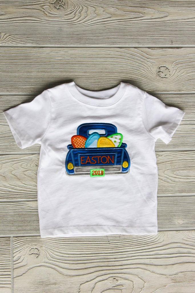 Boy's Easter Shirt - Easter Truck Darling Custom Designs