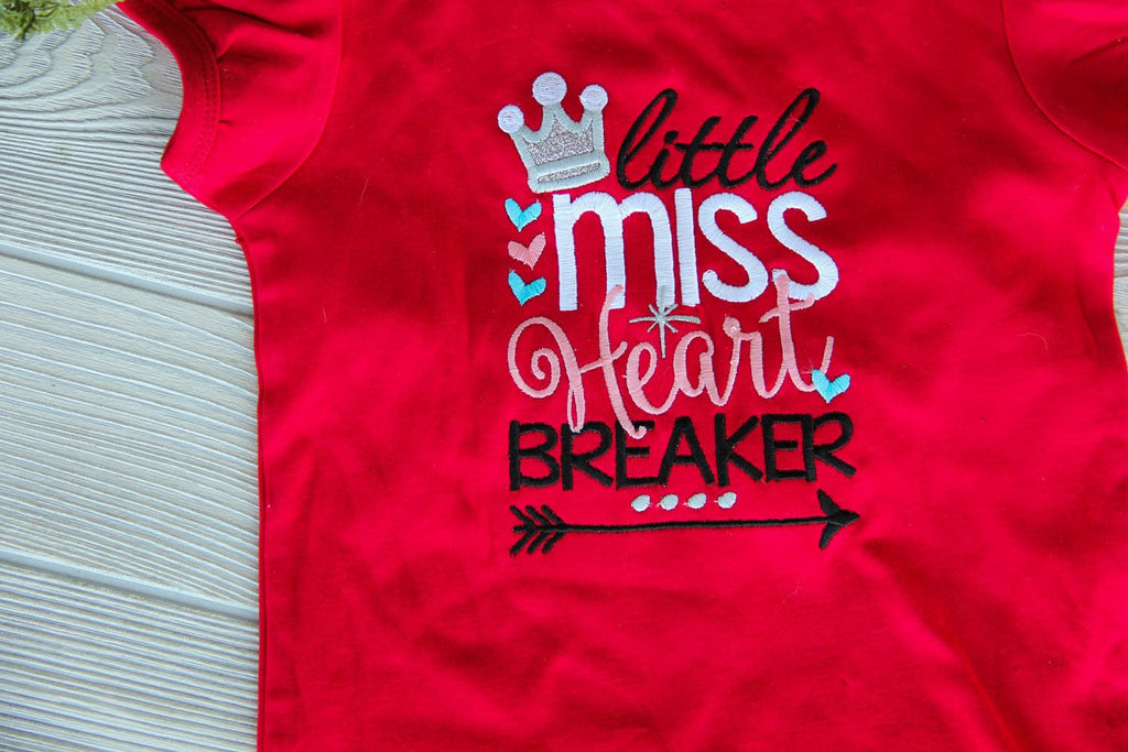 Little Miss Heart Breaker - Girls Valentine Shirt