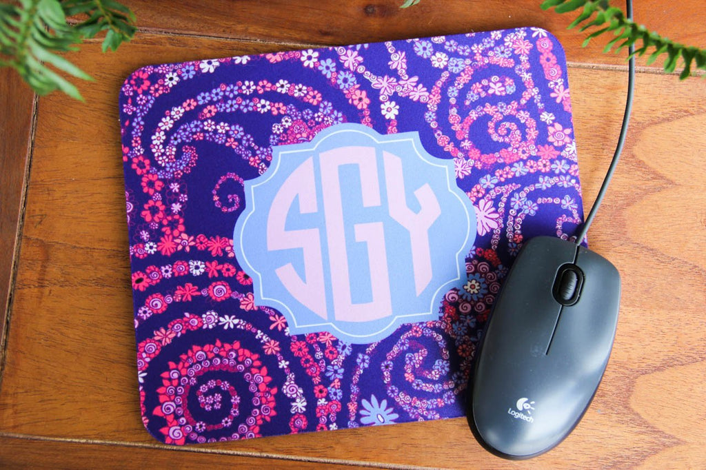 Lilly Pulitzer Inspired Mouse Pad w/ Monogram