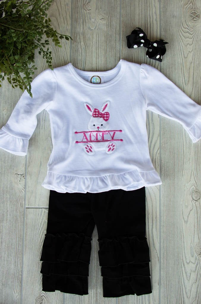 Easter Bunny Outfit Set w/ Name Darling Custom Designs