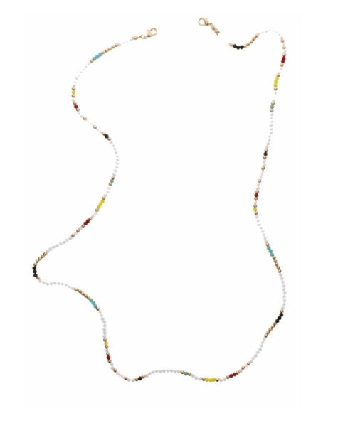 Jane Marie Mask or Eyeglass Chains Assorted JM5564N-White Multi Bead