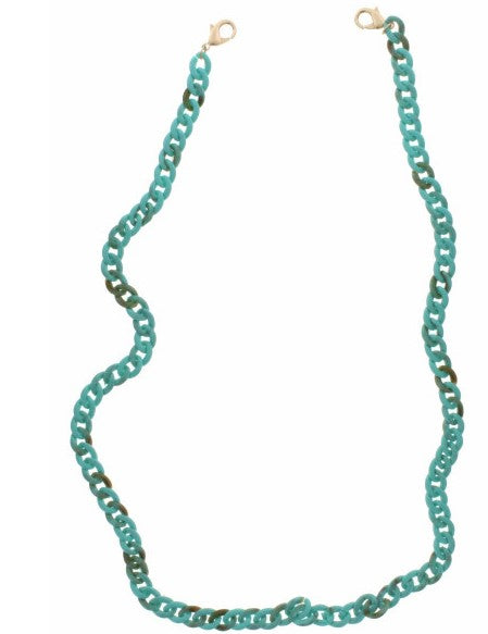 Jane Marie Mask or Eyeglass Chains Assorted Turquoise Resin JM5564N-Tur RES