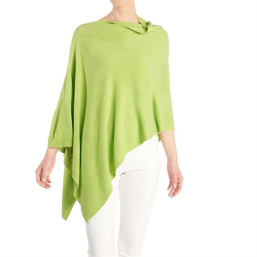 Coco + Carmen Solid Lightweight Poncho Creamy Lime