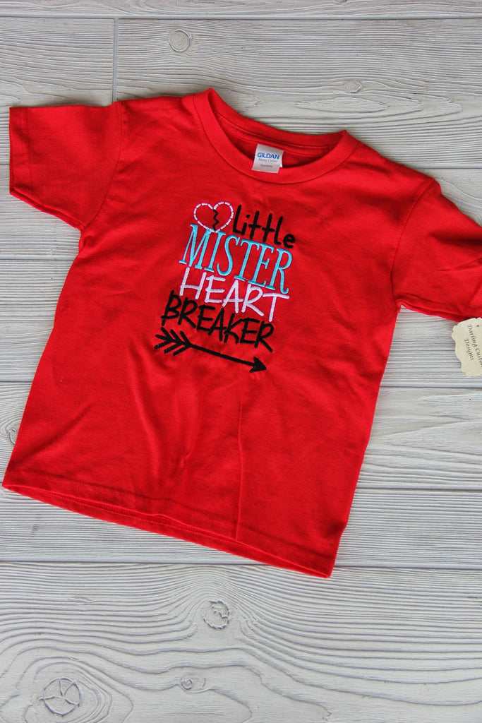 Boy's Heart Breaker Valentine Shirt Darling Custom Designs