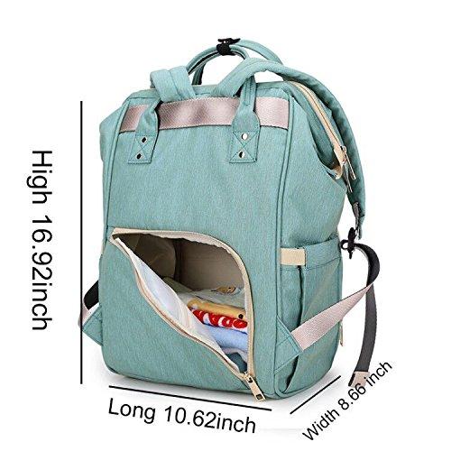 Water Resistant Diaper Bag Backpack for Baby Care with Insulated Pockets