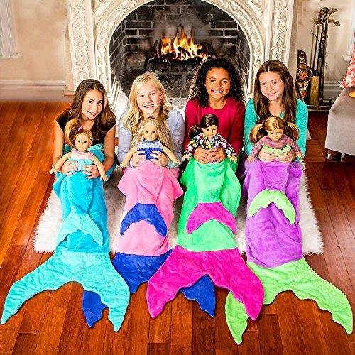Blankie Tails Original Mermaid 18" Doll Mermaid Tail Blanket