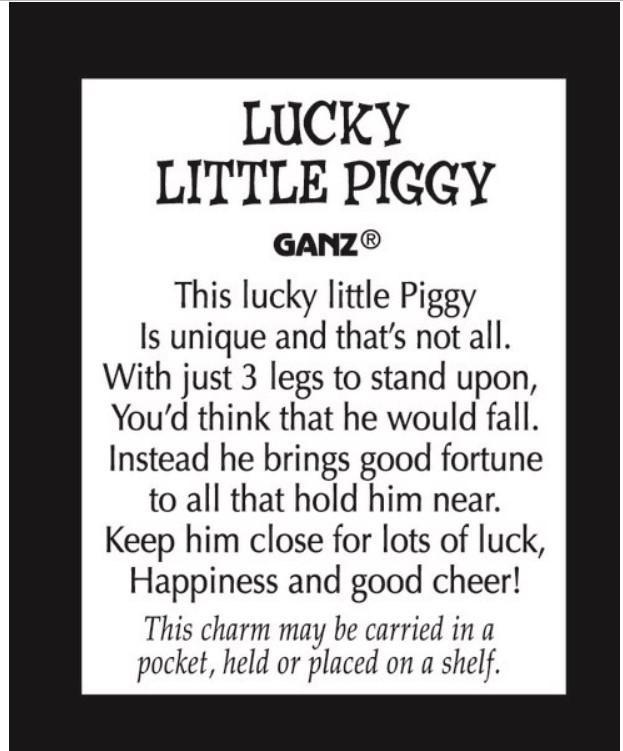 Lucky Little Piggy Charm ER14872 Metal 7/8" L