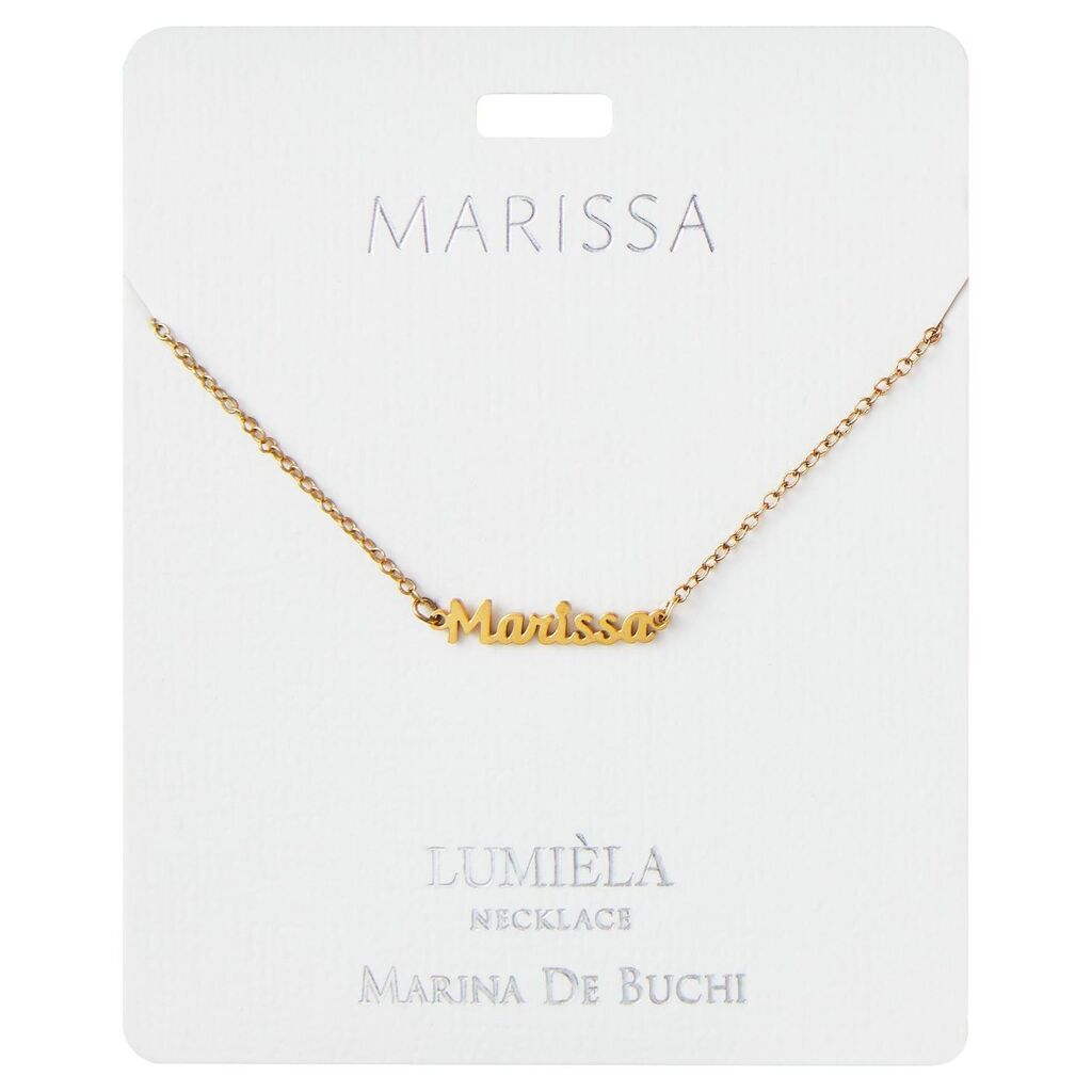 Lumiela Script Name Necklace M-Z Marissa