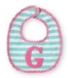 Mud Pie Initial Bib For Girls | Spring Colors Letter G 1552088G