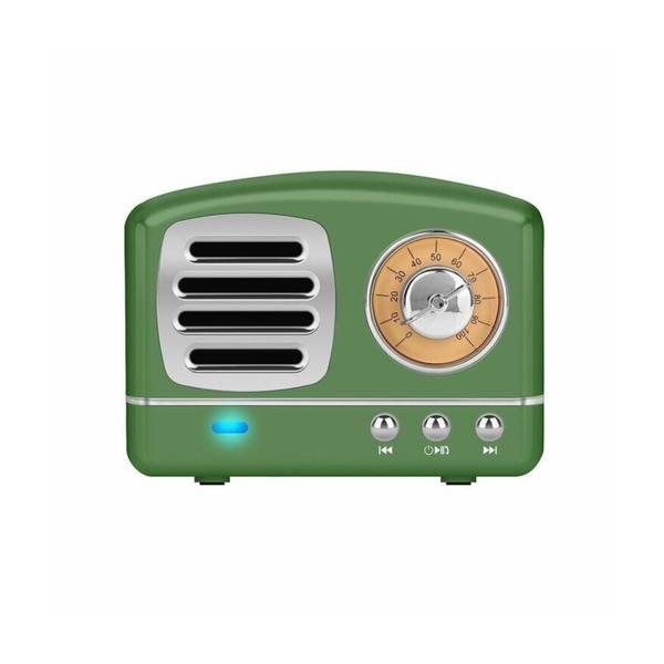 Vintage Look Mini Wireless Bluetooth Speakers Dark Green