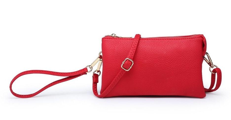 Jen & Co Riley Compartment Wristlet /Crossbody Red MO13 RD